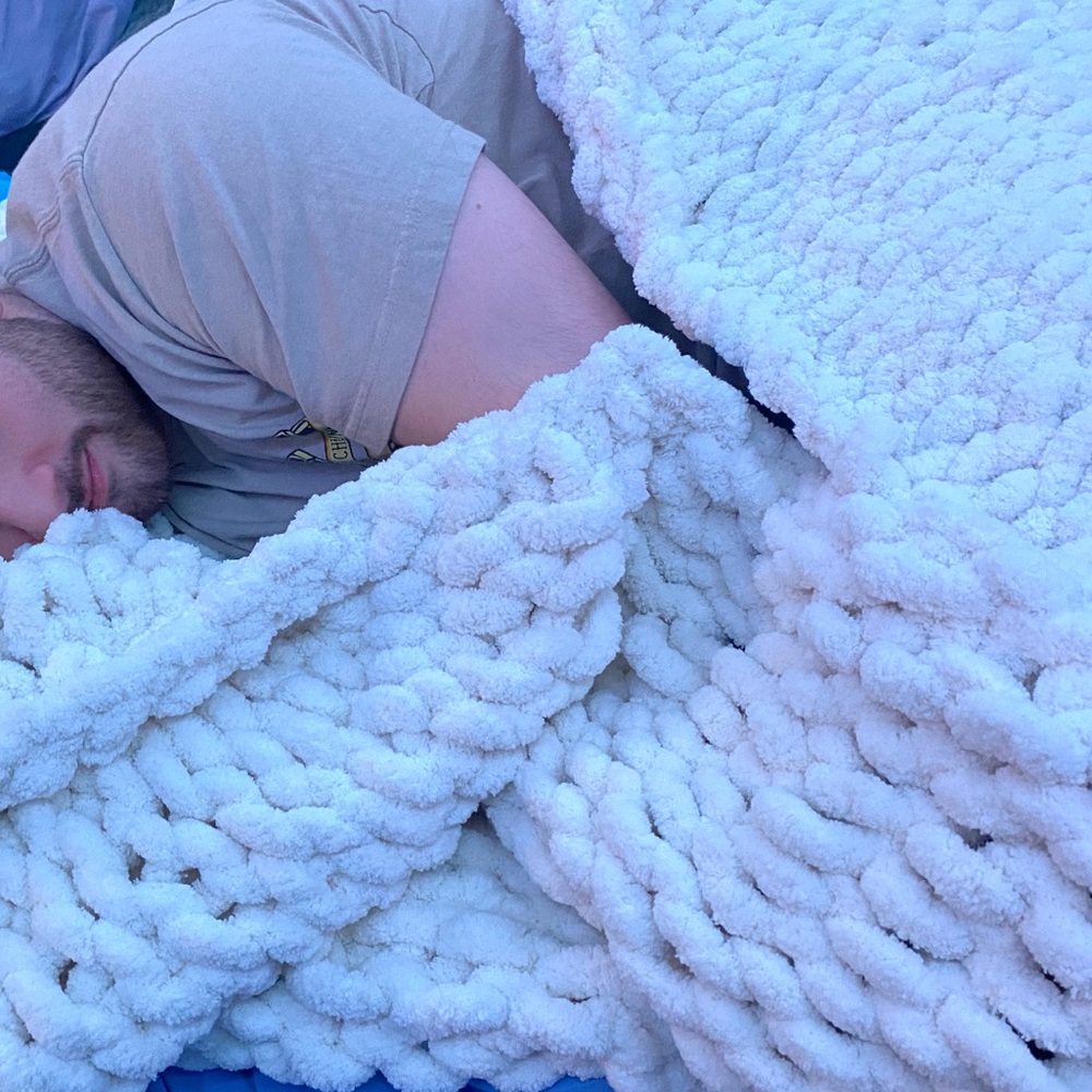 custom made chunky blanket 🧶
